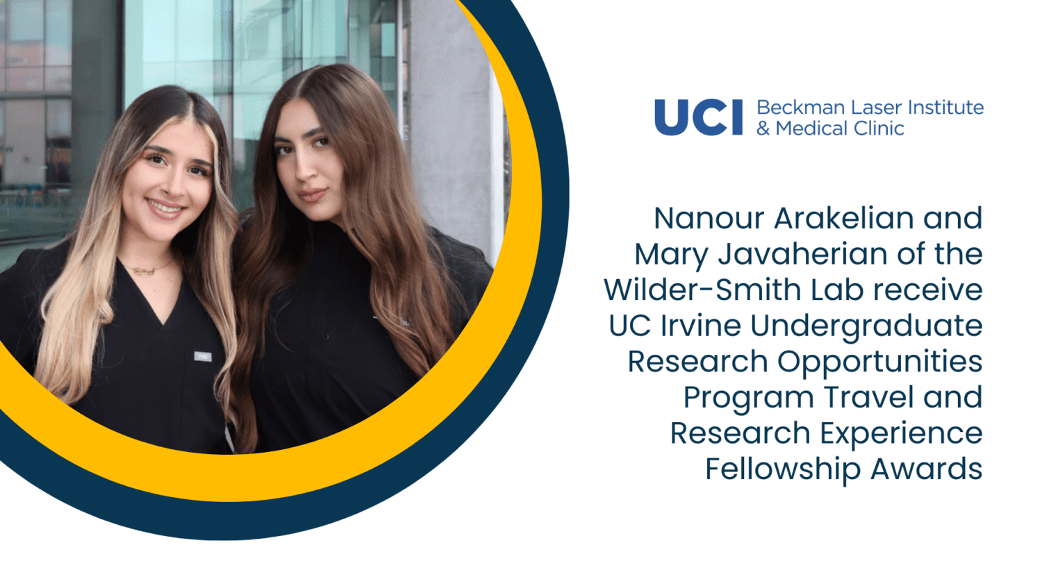 Harry Javaherian Nanour Arakelian and Mary Javaherian of the Wilder-Smith Lab receive UC ...